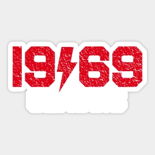 1969 Classic Rock 50th Birthday Gift Sticker